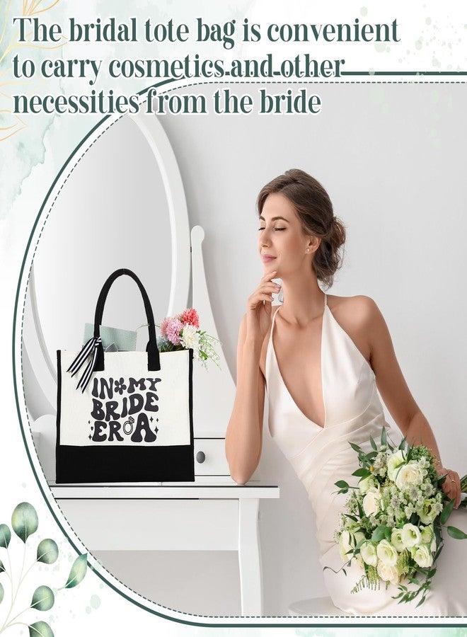 Yeyeplum In My Bride Era Canvas Tote Bag Bride Gifts for Wedding Bridal Shower Gift Travel Tote Bags for Women Bachelorette Party Engagement Honeymoon Bridal Accessories Congratulation Present - Image 5